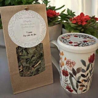 Ensemble tisanière faïence + tisane composée 50g